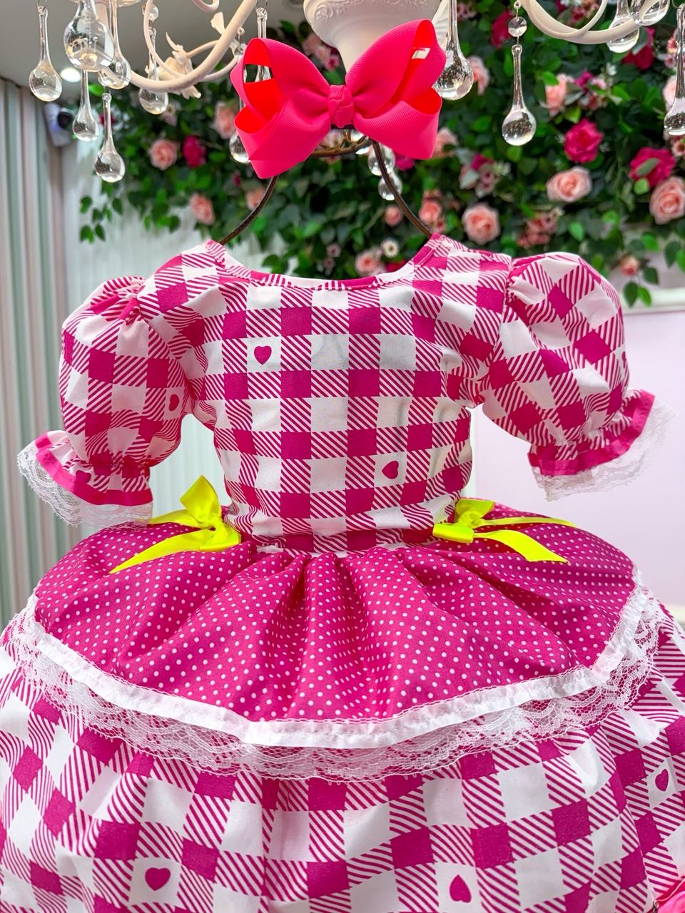 Vestido Junino Mimadine Luxo Beatriz Pink - Leveza e Elegância para Meninas | Bebeloo Kids