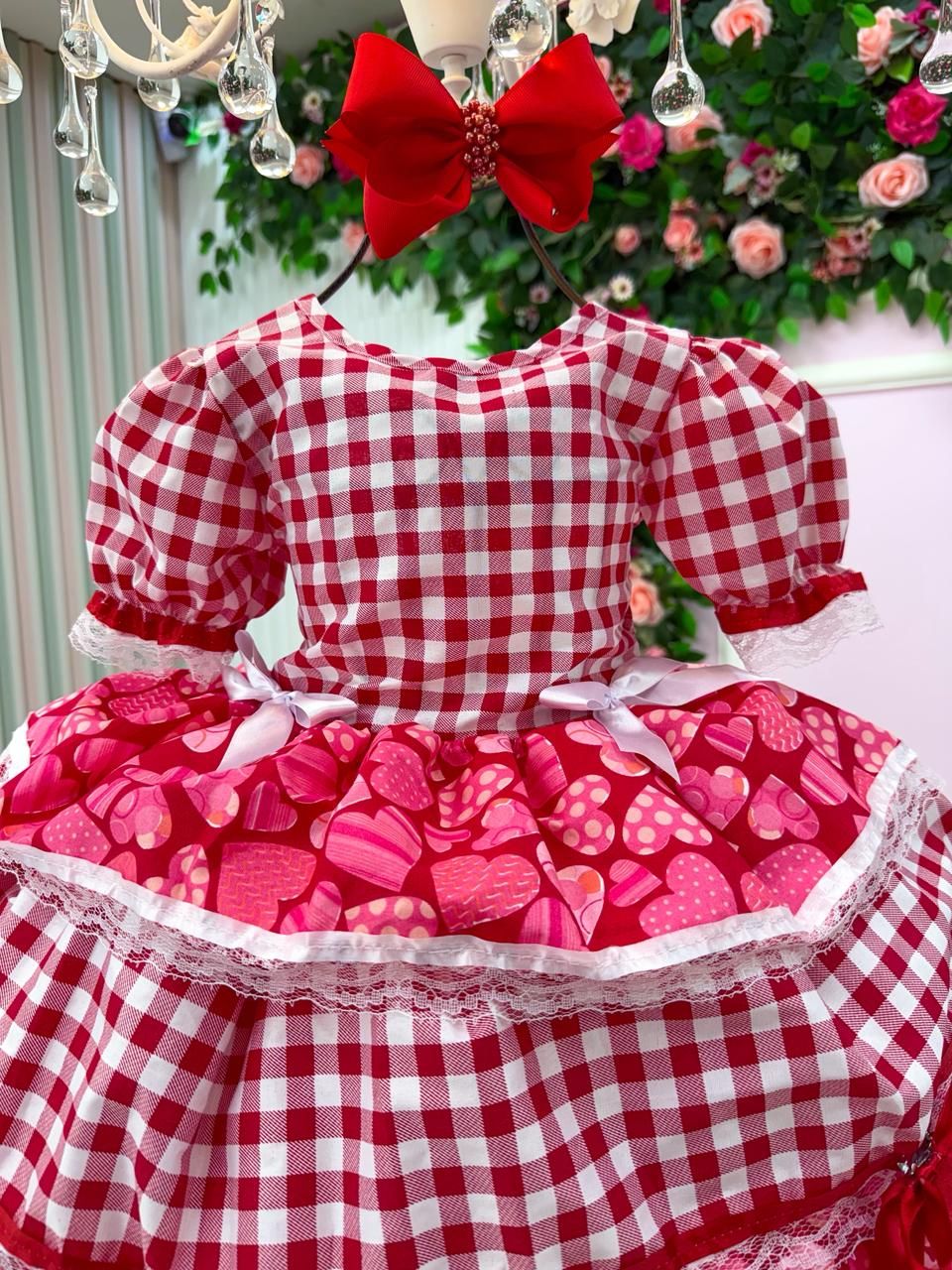 Vestido Junino Mimadine Luxo Viviane Vermelho | Bebeloo Kids