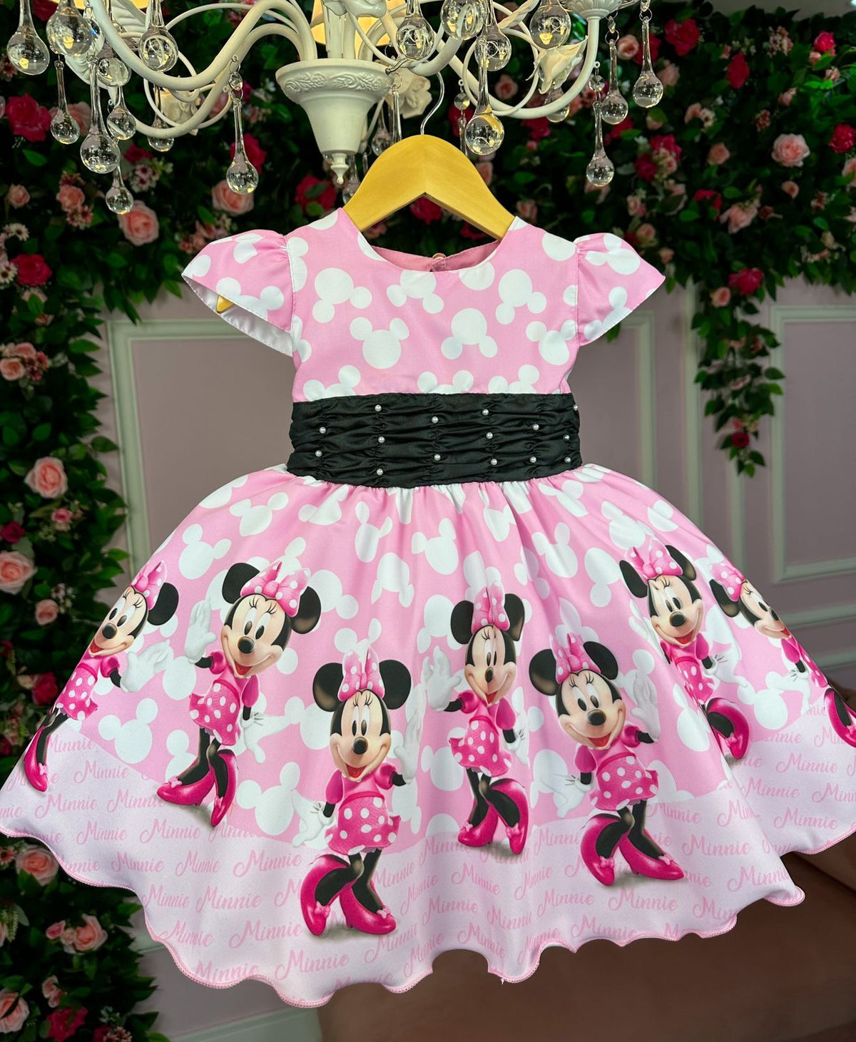 Vestido Tematico Luxo Minnie/Minie Rosa | Bebeloo Kids