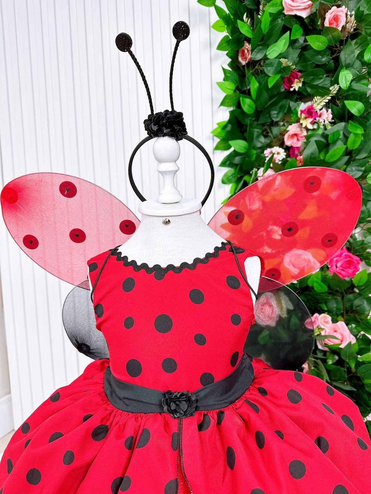 Vestido Tematicos Luxinho Joaninha - Leveza e Elegância para Meninas | Bebeloo Kids