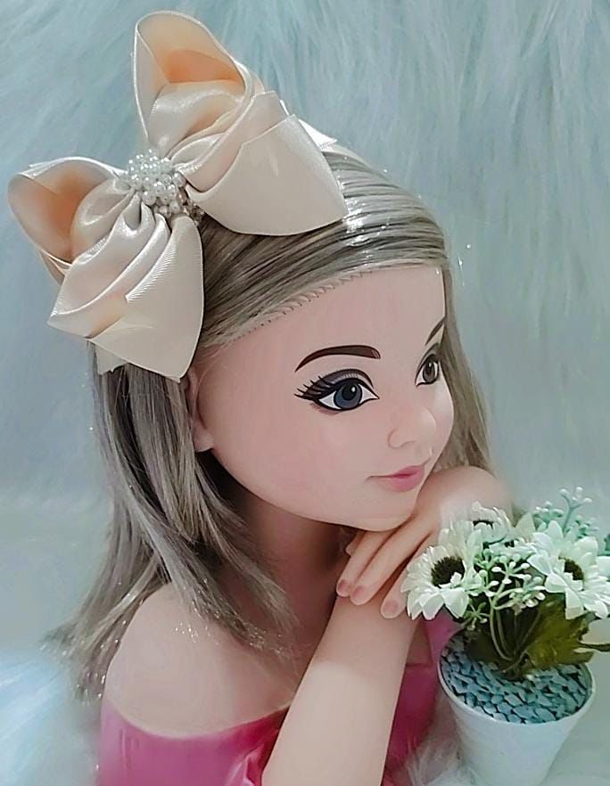Tiara Marfim Laço Miolo de Perolas - Toque Delicado para Completar o Visual | Bebeloo Kids