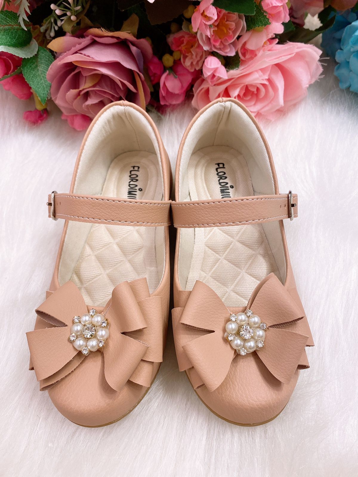 Sapatilha Flor Di Mila Nude Fosca - Rose - Leveza e Charme para os Pezinhos | Bebeloo Kids