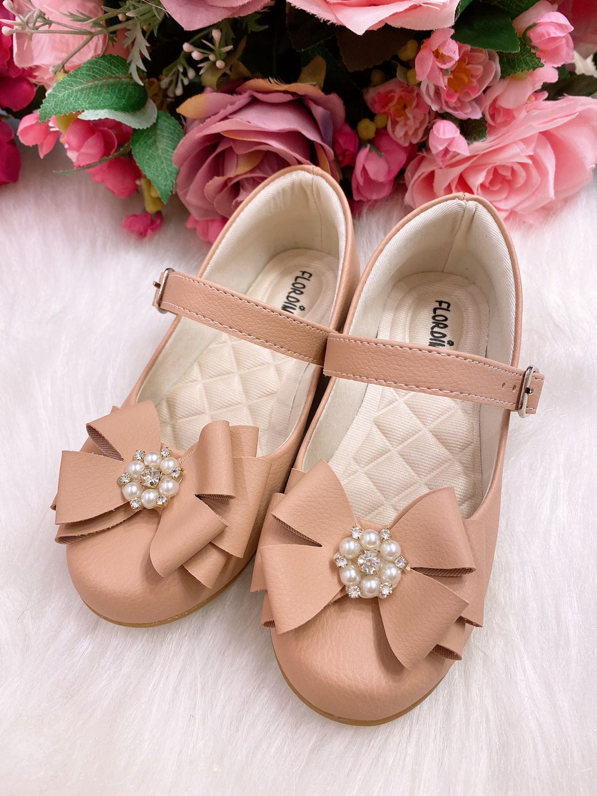 Sapatilha Flor Di Mila Nude Fosca - Rose - Leveza e Charme para os Pezinhos | Bebeloo Kids