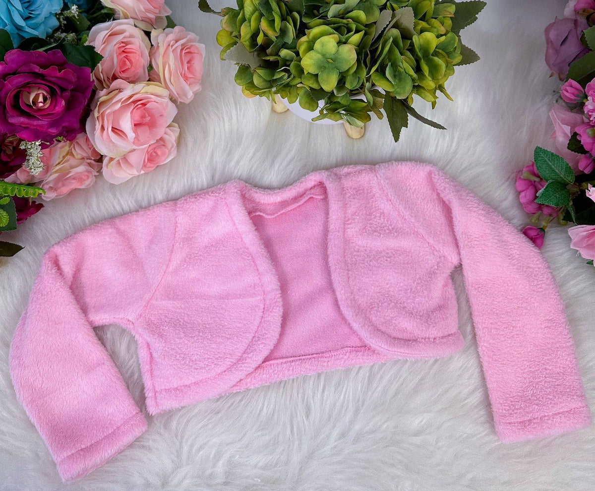 Bolero Marie Algodão Doce Rosa Bebê - Qualidade e Cuidado para os Pequenos | Bebeloo Kids