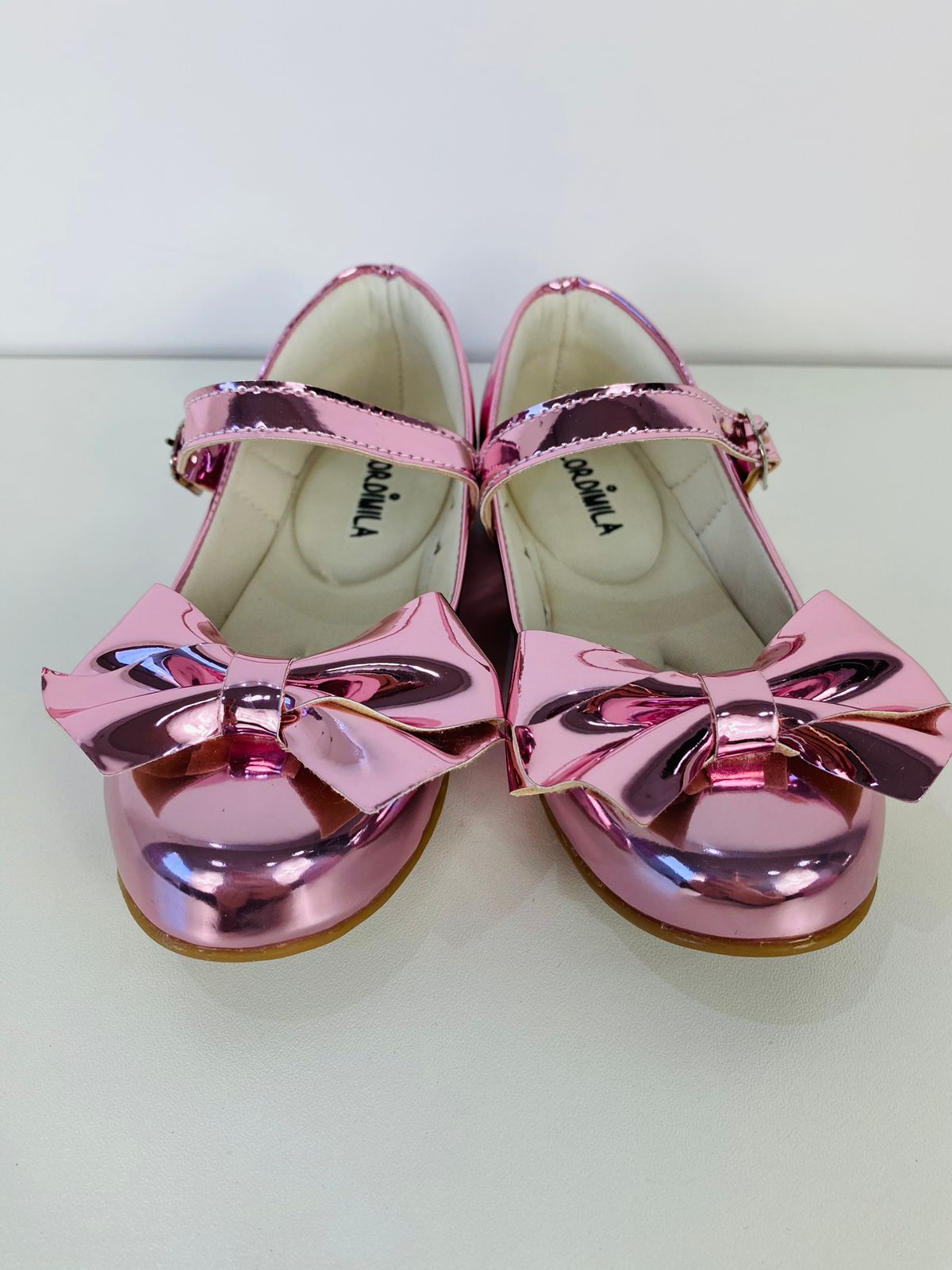 Sapatilha Flor Di Mila Laço Rose Metalizado - Toque Delicado para Completar o Visual | Bebeloo Kids