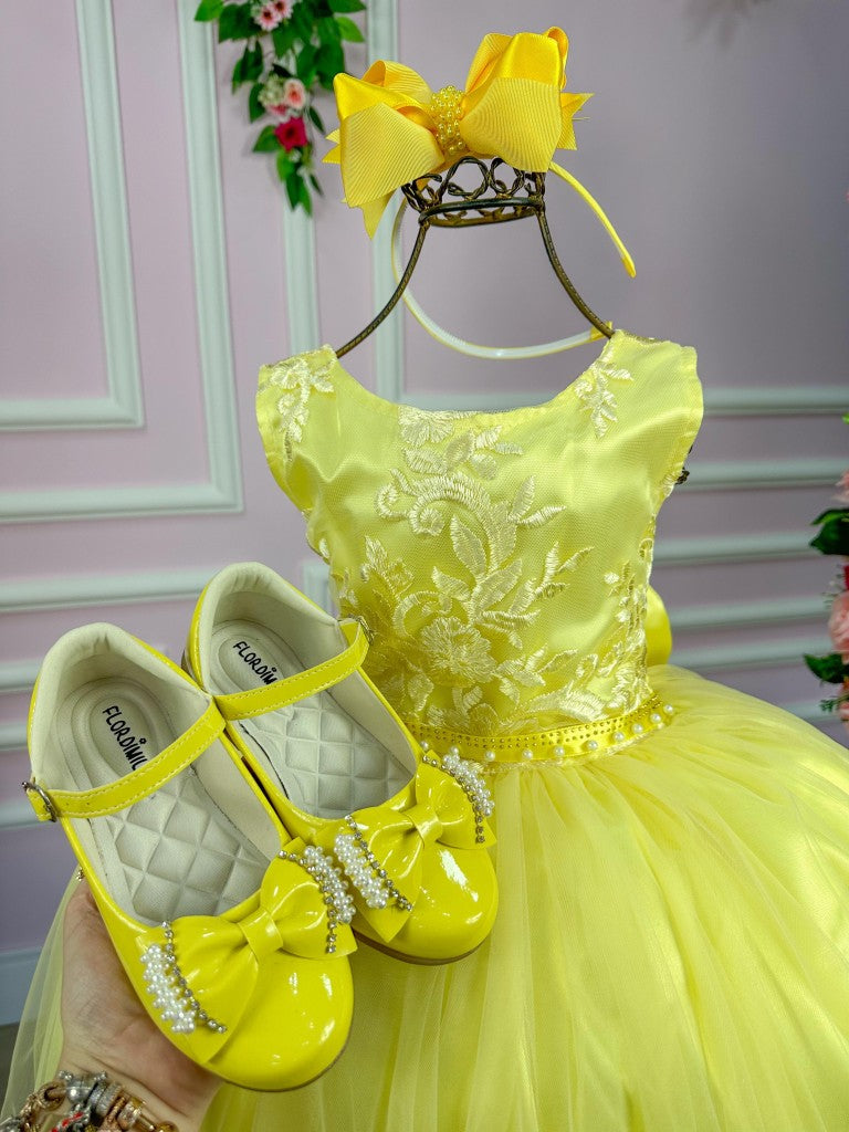 Vestido Enjoy Juvenil Helena Amarelo - Leveza e Elegância para Meninas | Bebeloo Kids