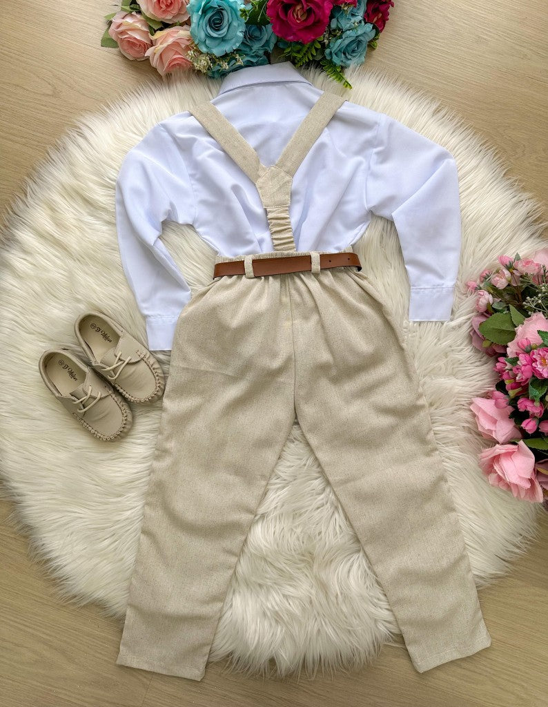 Conjunto Miss Cherry Meninos Social Linho Vitor - Estilo Delicado para o Dia a Dia | Bebeloo Kids