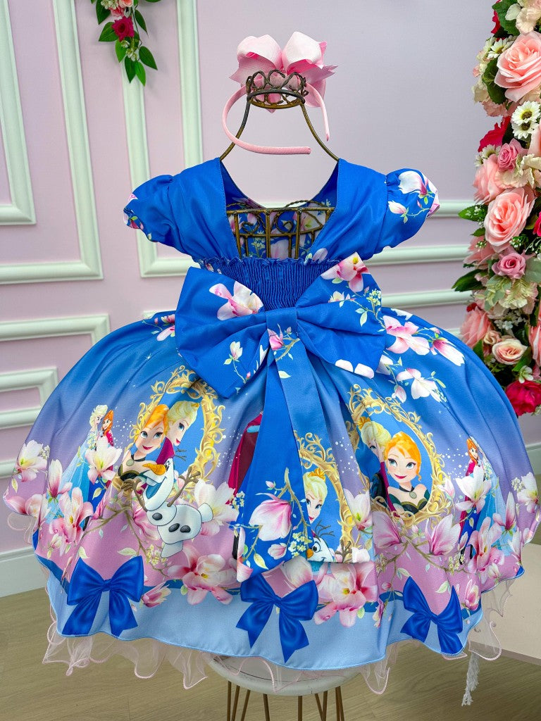 Vestido Infantil Temáticos da Gigi Frozen Florido - Leveza e Elegância para Meninas | Bebeloo Kids