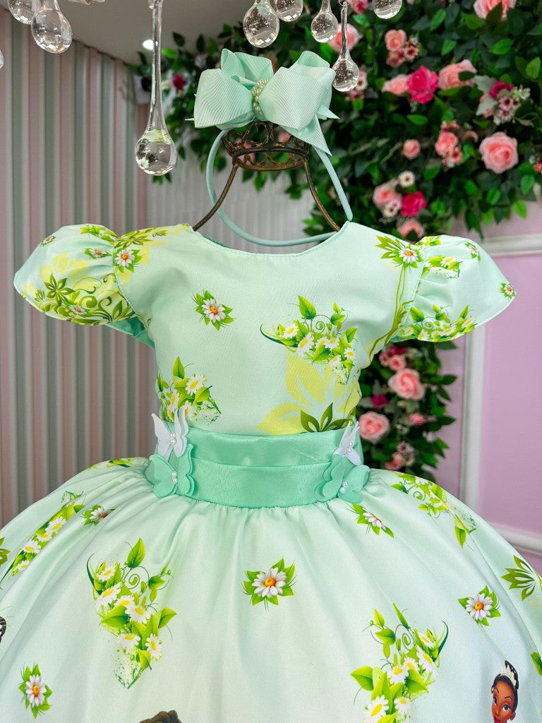 Vestido Temático Luxo Tiana A Princesa E O Sapo | Bebeloo Kids