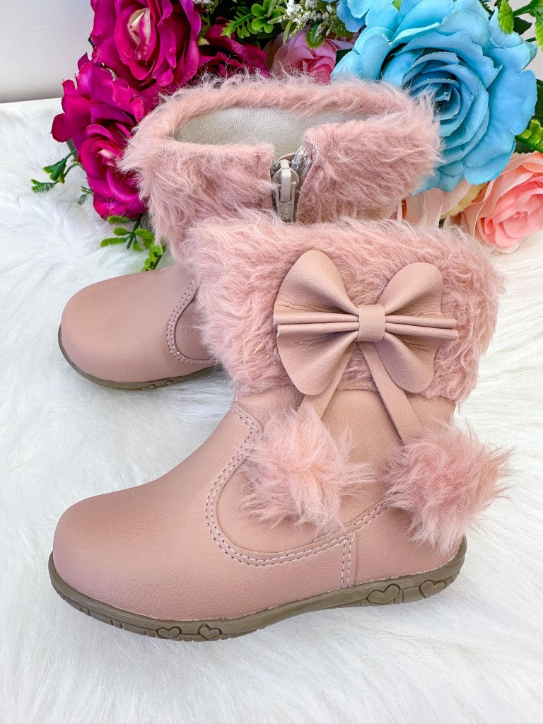Bota/Coturno Flor Di Mila Zoe Nude-Rose - Qualidade e Cuidado para os Pequenos | Bebeloo Kids