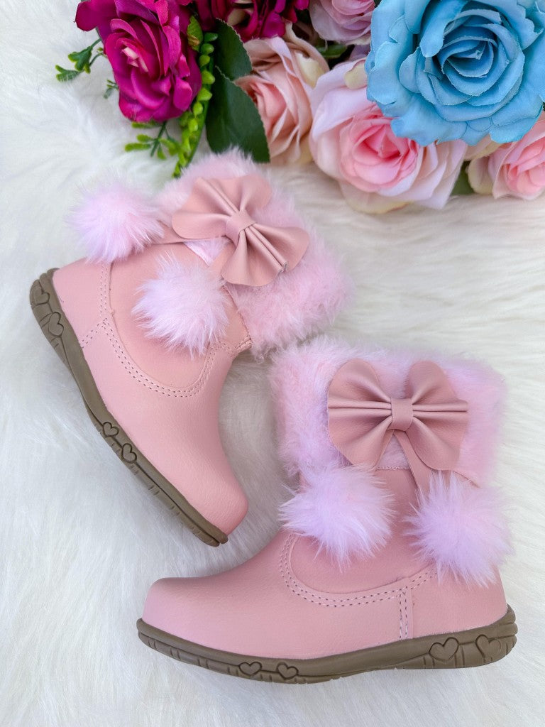 Bota/Coturno Flor di Mila Zoe Rosa Bebe - Qualidade e Cuidado para os Pequenos | Bebeloo Kids