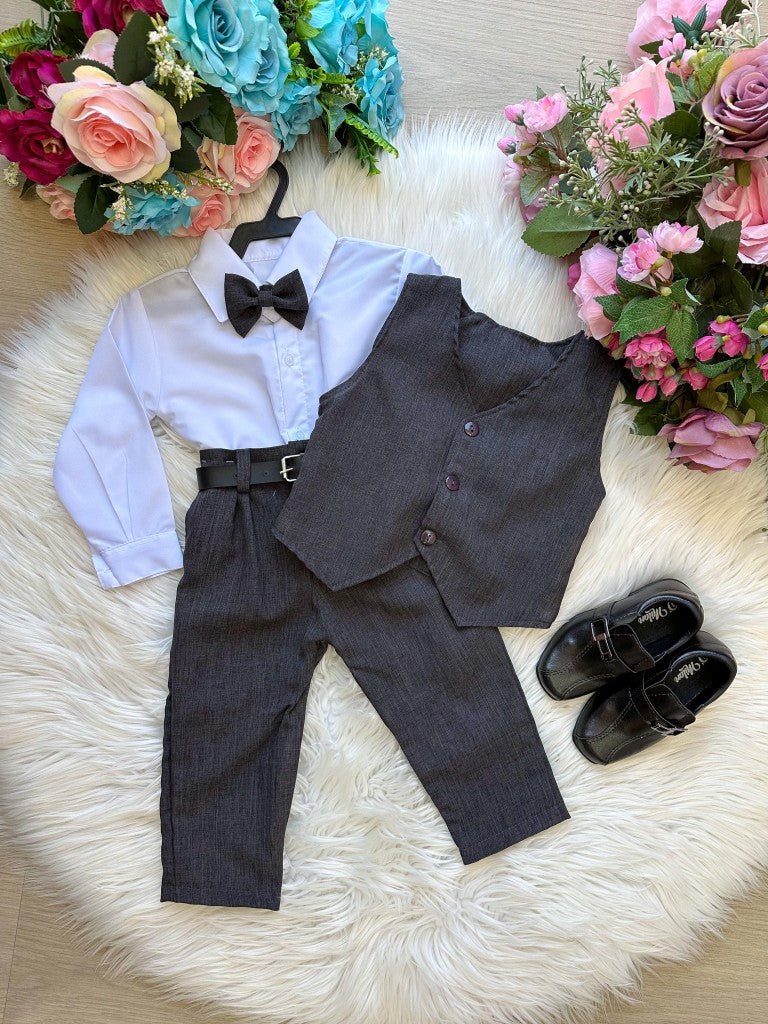 Conjunto Miss Cherry Colete Davi Preto - Estilo Delicado para o Dia a Dia | Bebeloo Kids