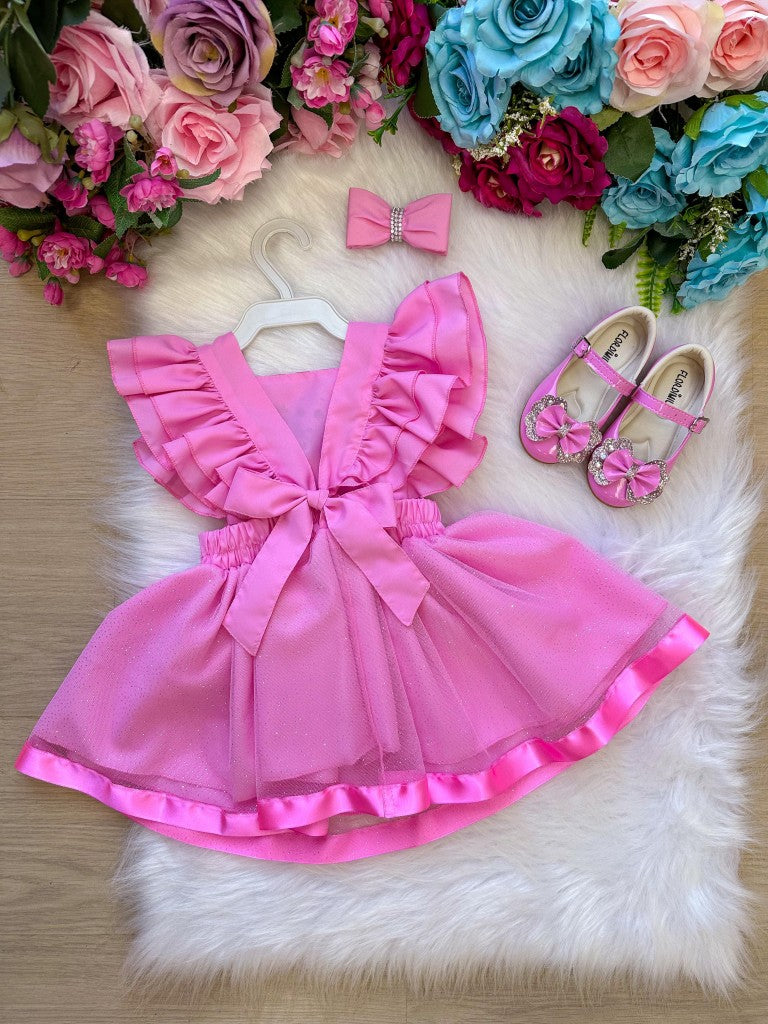 Romper/Vestido Princesa Bolofofos - Bolo Fofos Rosa - Leveza e Elegância para Meninas | Bebeloo Kids