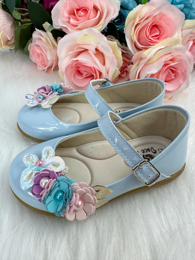 Sapatilha Doce Pe Juju Jardim Encantado Azul Bebe - Leveza e Charme para os Pezinhos | Bebeloo Kids