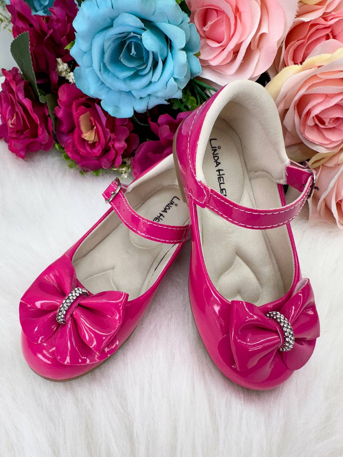 Sapatilha Flor Di Mila Pink Laço Com Strass - Toque Delicado para Completar o Visual | Bebeloo Kids