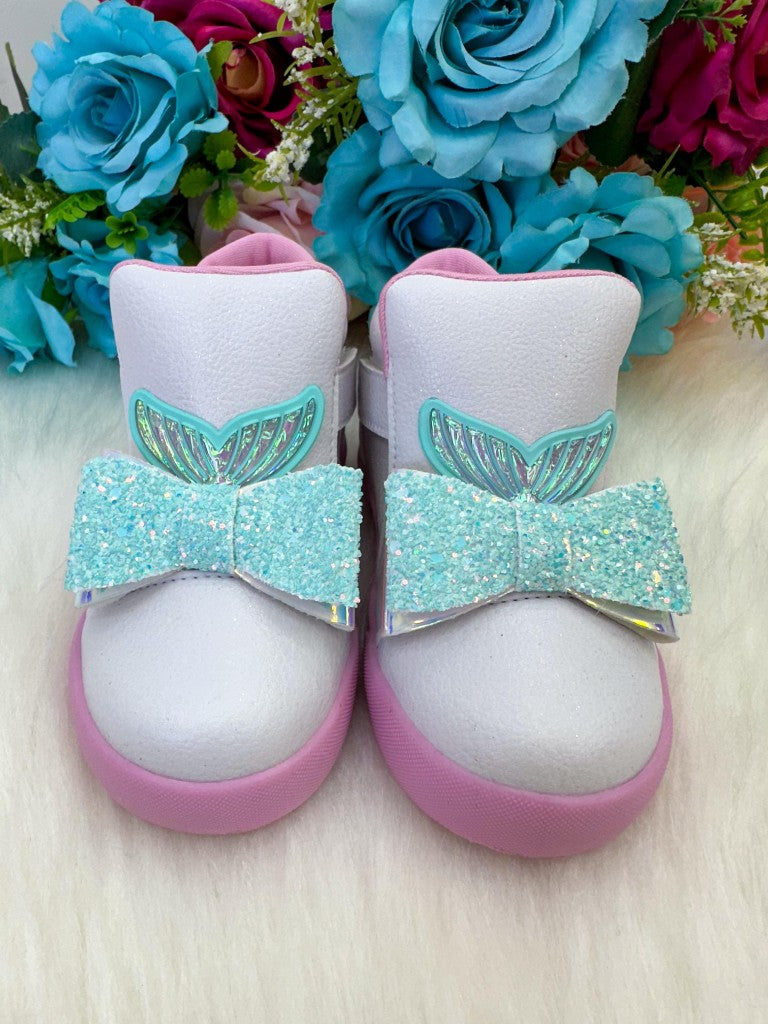 Tênis Bota Encanto de Criança Sereia/Ariel Branco - Conforto e Liberdade para Brincar | Bebeloo Kids