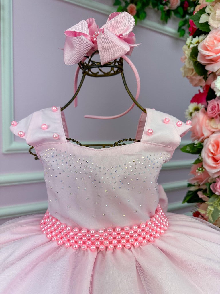 Vestido Giovanella/Giovanela Longo Valentina Rosa Bebe - Leveza e Elegância para Meninas | Bebeloo Kids