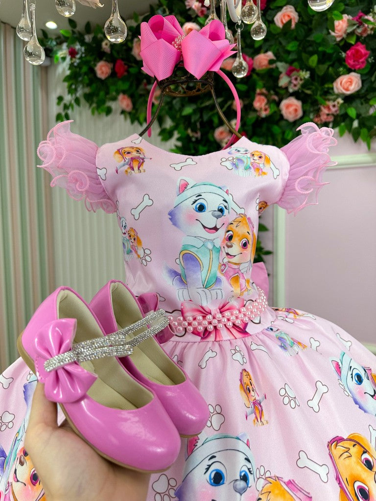 Vestido Infantil Temáticos Luxo Patrulha Canina Skye - Sky Everest - Leveza e Elegância para Meninas | Bebeloo Kids