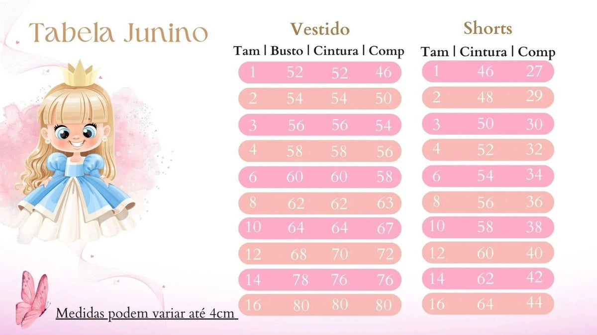 Vestido Junino Claudete - Leveza e Elegância para Meninas | Bebeloo Kids