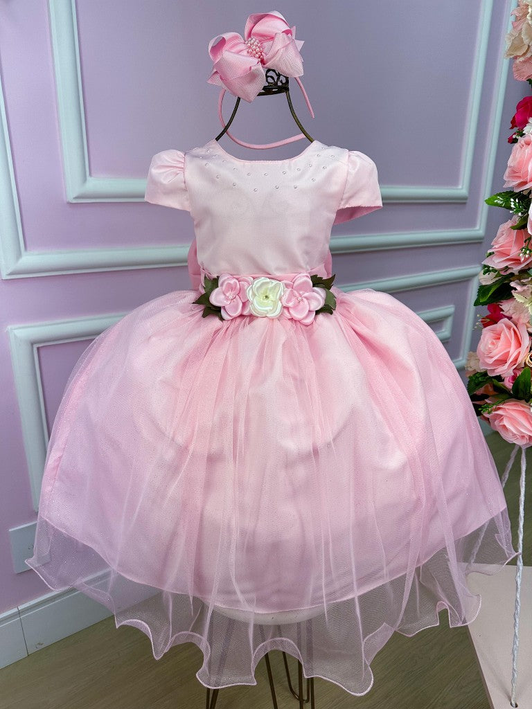 Vestido Juvenil Vila Lele Luiza Rosa Bebe - Leveza e Elegância para Meninas | Bebeloo Kids