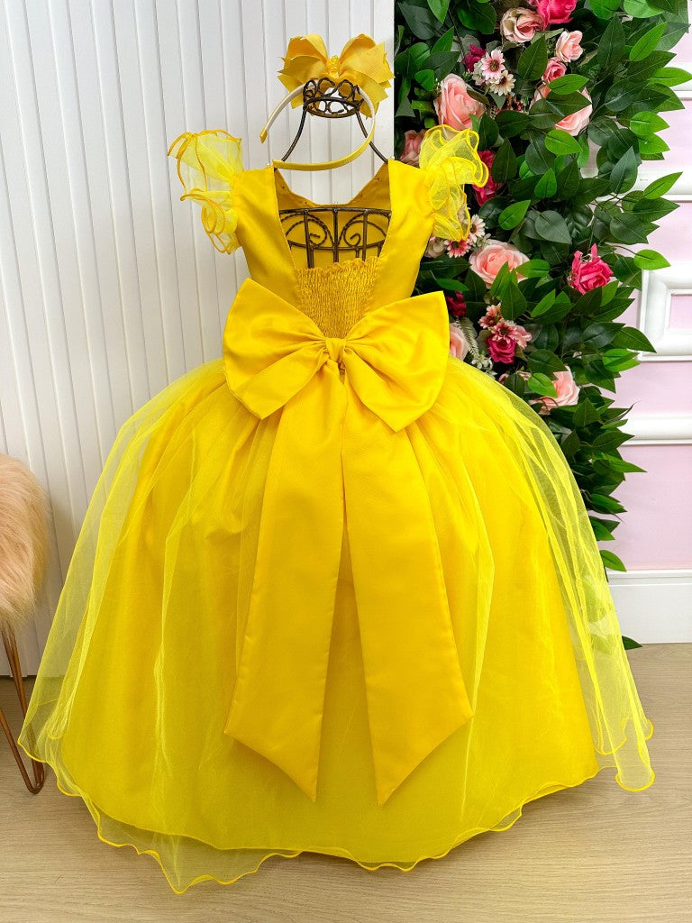 Vestido Marie Longo Amanda Amarelo - Leveza e Elegância para Meninas | Bebeloo Kids