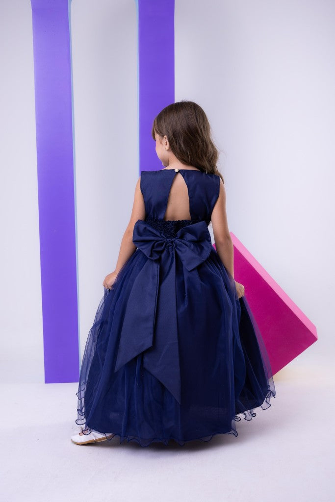 Vestido Marie Longo Larissa Azul Petroleo - Leveza e Elegância para Meninas | Bebeloo Kids