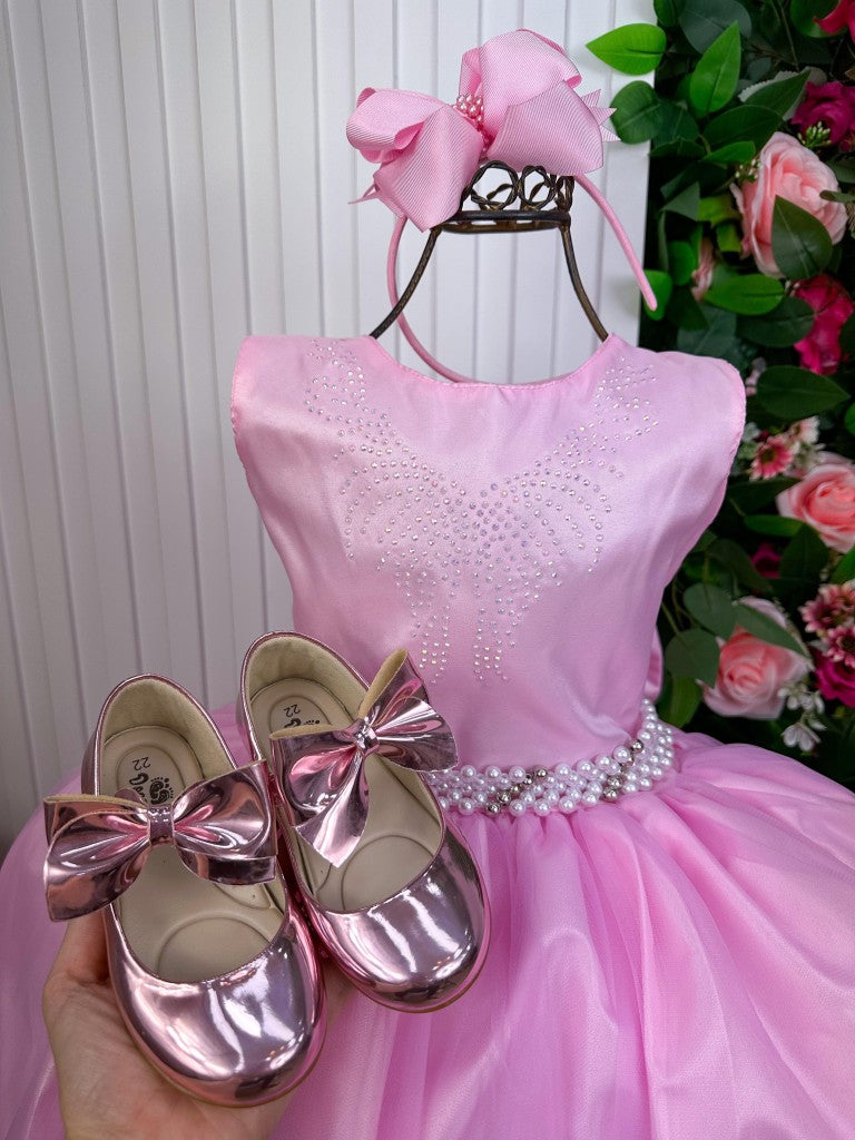 Vestido Marie Longo Larissa Rosa Bebe - Leveza e Elegância para Meninas | Bebeloo Kids