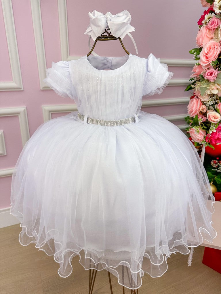 Vestido Menina Bonita Branco Peito Tule - Leveza e Elegância para Meninas | Bebeloo Kids