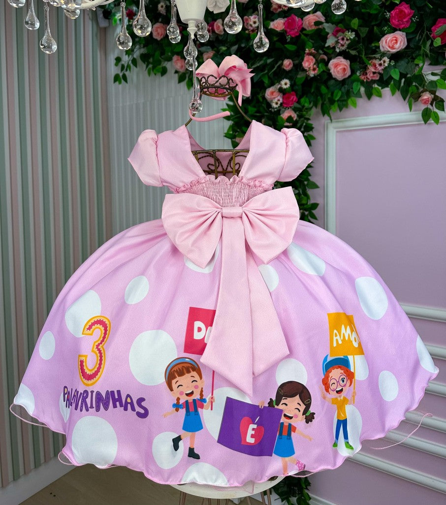 Vestido Tematicos Da Ysa 3 Palavrinhas - Leveza e Elegância para Meninas | Bebeloo Kids