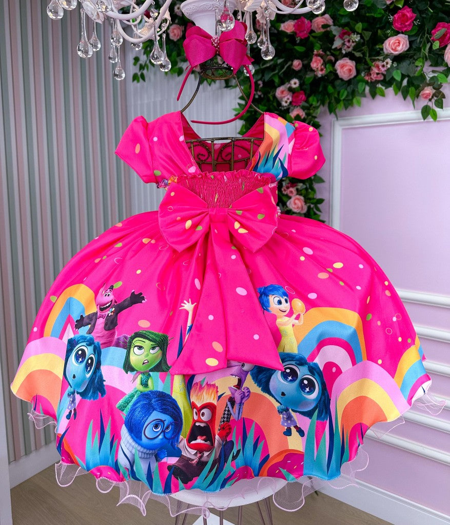 Vestido Tematicos Ysa Kids Divertidamente Pink - Leveza e Elegância para Meninas | Bebeloo Kids
