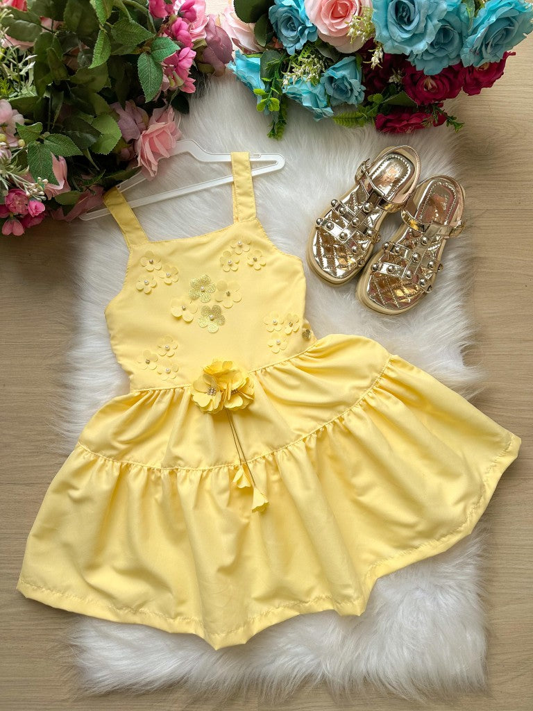 Vestido Blogueirinha Cecilia Amarelo - Leveza e Elegância para Meninas | Bebeloo Kids