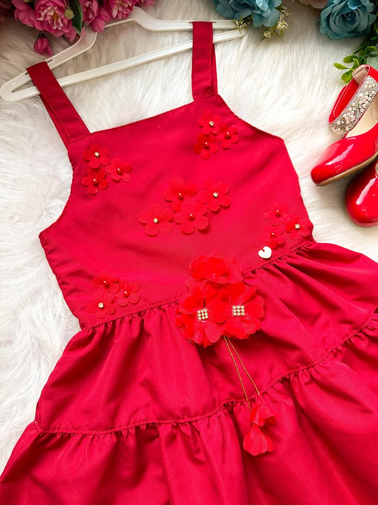 Vestido Blogueirinha Cecilia Vermelho - Leveza e Elegância para Meninas | Bebeloo Kids