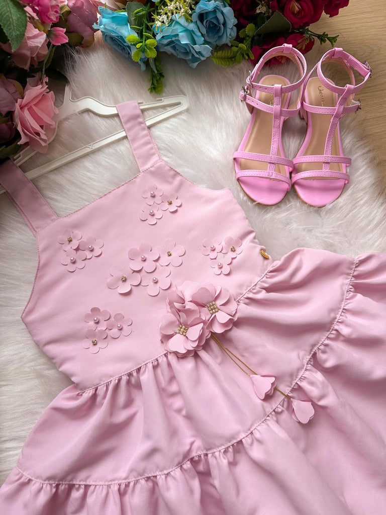 Vestido Blogueirinha Cecilia Rosa Bebe - Leveza e Elegância para Meninas | Bebeloo Kids