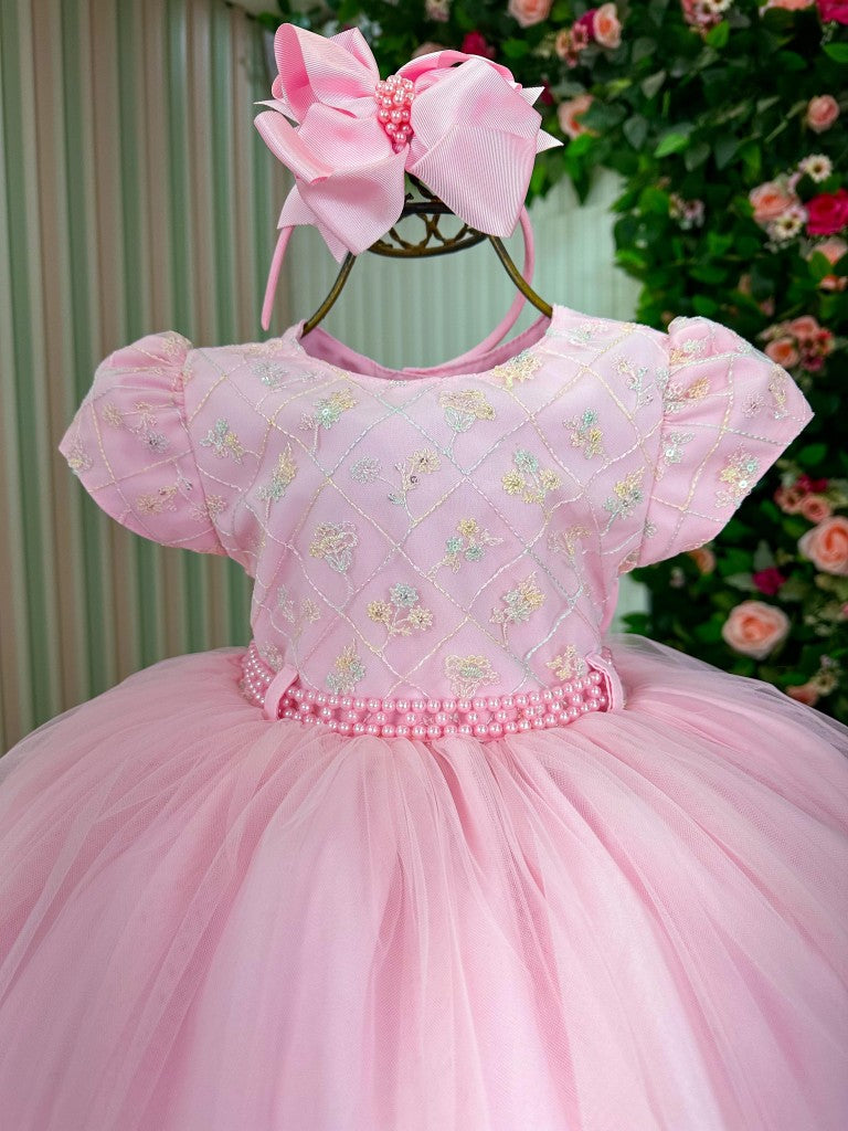Vestido Menina Bonita Dafne Rosa Bebe - Leveza e Elegância para Meninas | Bebeloo Kids