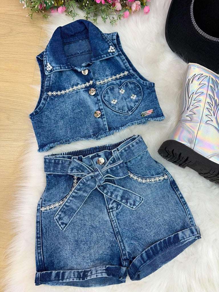 Conjunto Blogueirinha Boiadeira Marcely Jeans