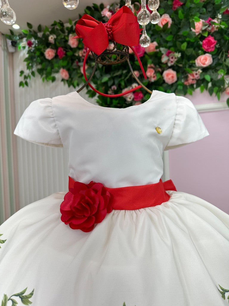 Vestido Banana Club Fernanda Branco Floral - Leveza e Elegância para Meninas | Bebeloo Kids