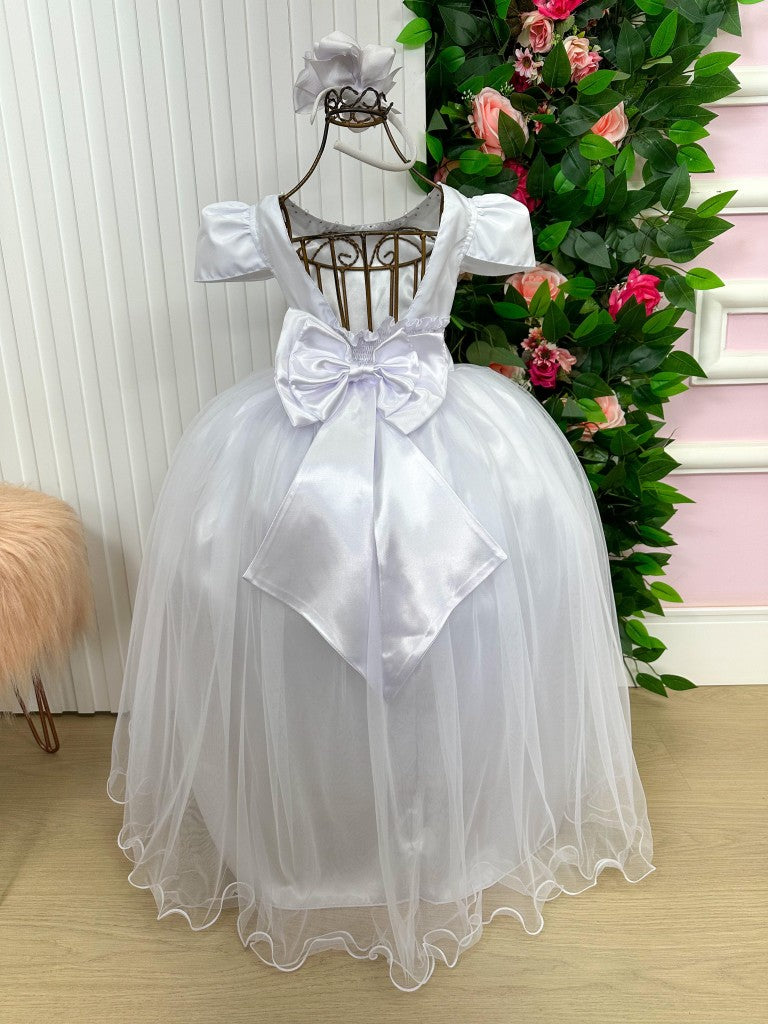 Vestido Enjoy Longo Gabriela Branco - Leveza e Elegância para Meninas | Bebeloo Kids
