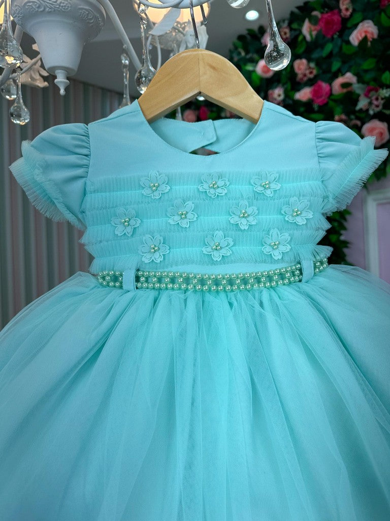 Vestido Menina Bonita Elaine Verde Menta - Leveza e Elegância para Meninas | Bebeloo Kids