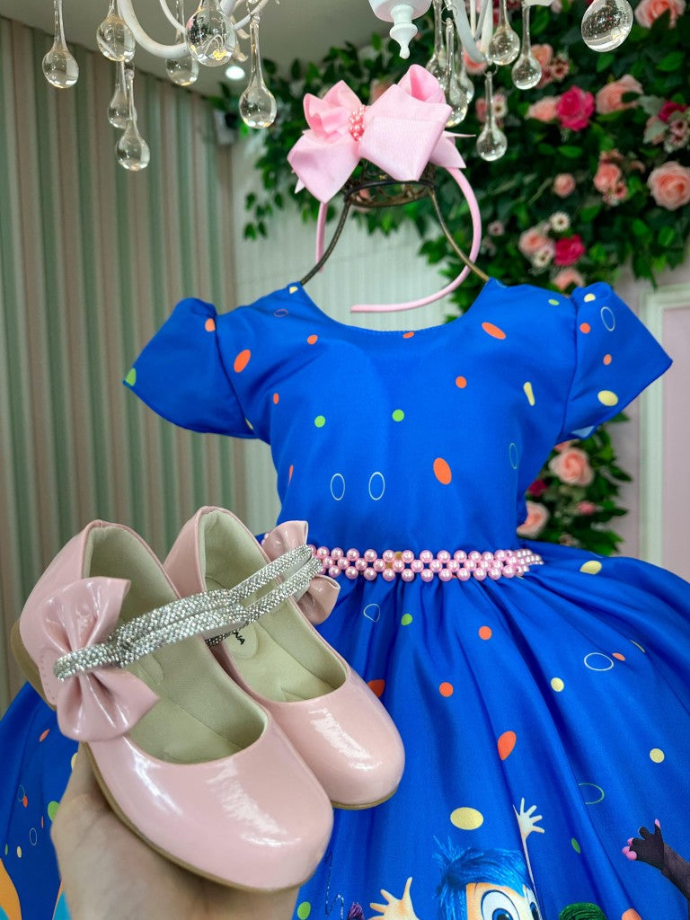 Vestido Tematicos Ysa Kids Divertidamente Azul - Leveza e Elegância para Meninas | Bebeloo Kids