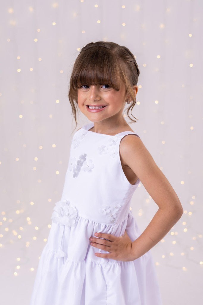 Vestido Blogueirinha Cecilia Branco - Leveza e Elegância para Meninas | Bebeloo Kids