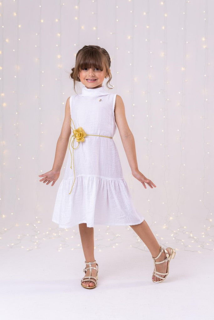 Vestido Blogueirinha Serena Branco - Leveza e Elegância para Meninas | Bebeloo Kids