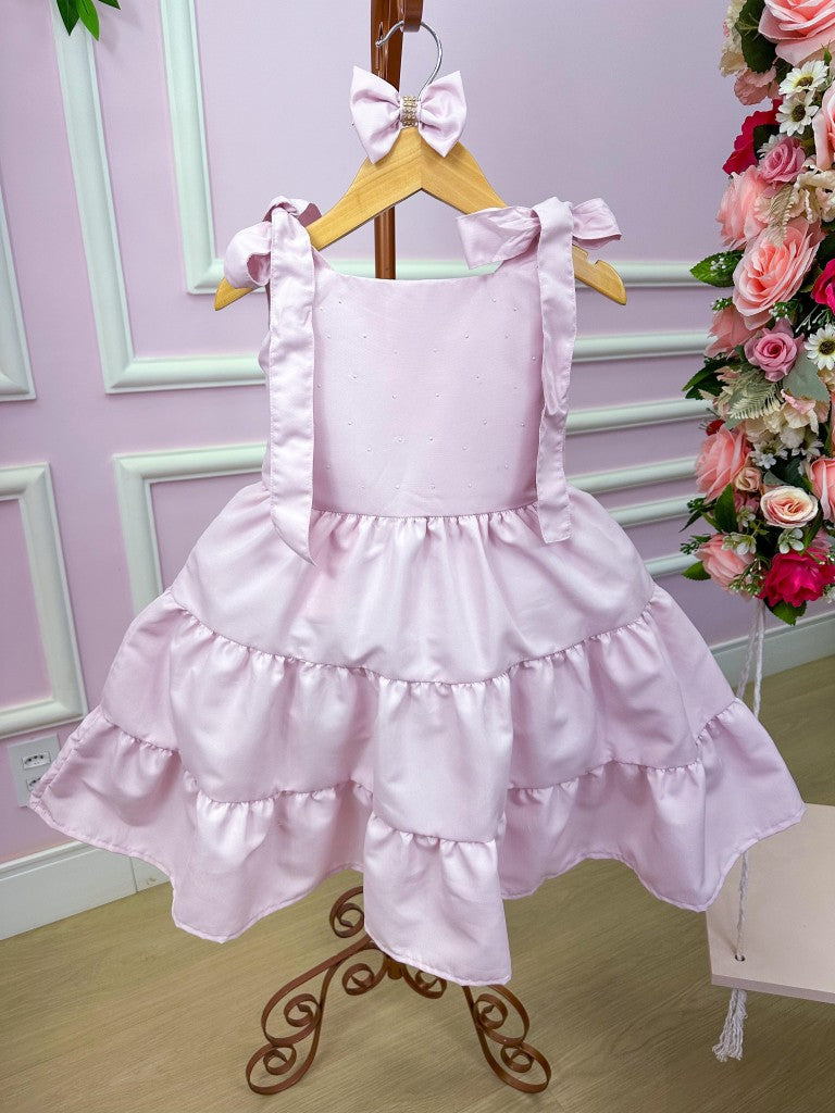 Vestido Blogueirinha Giovana Rosa - Leveza e Elegância para Meninas | Bebeloo Kids
