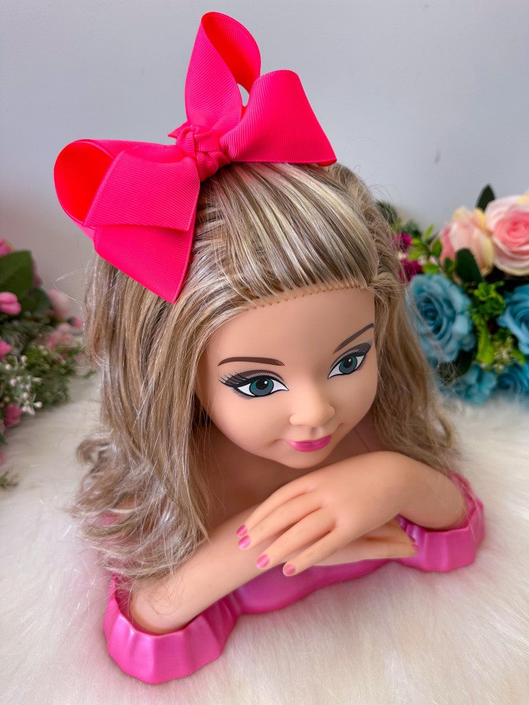 Laço Antonella Rosa Neon - Toque Delicado para Completar o Visual | Bebeloo Kids