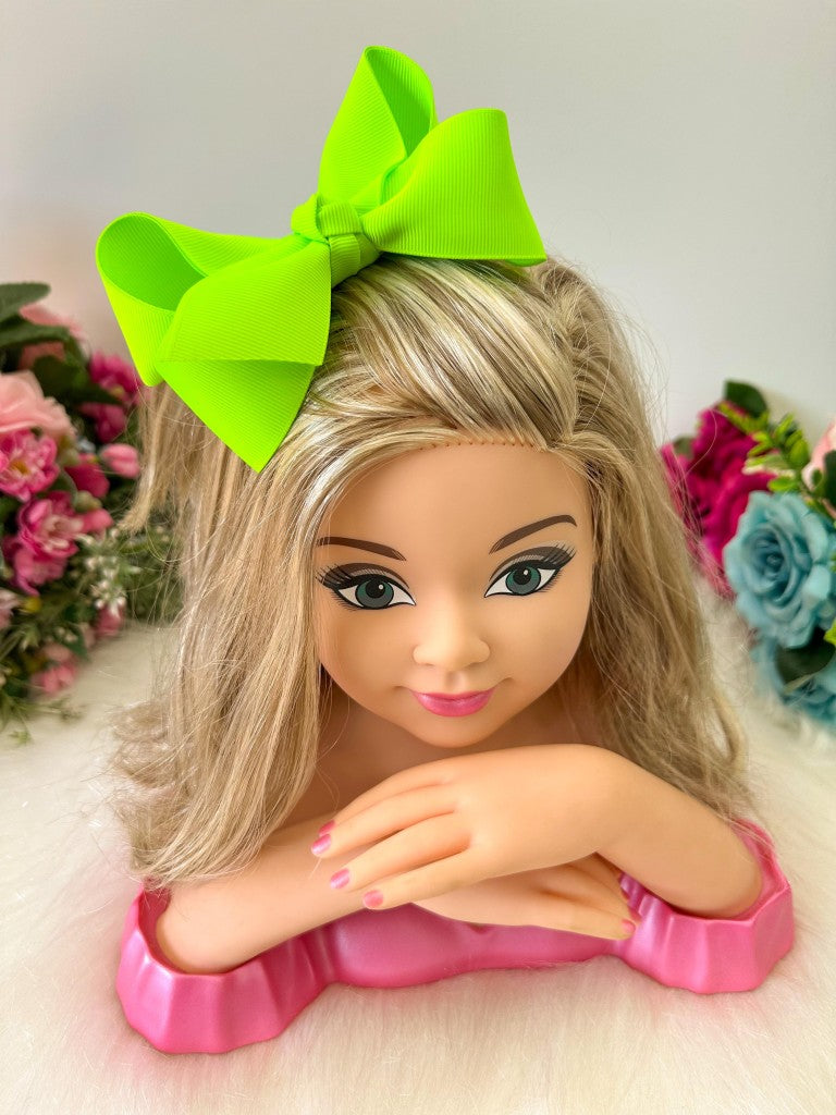 Laço Antonella Verde Neon - Toque Delicado para Completar o Visual | Bebeloo Kids