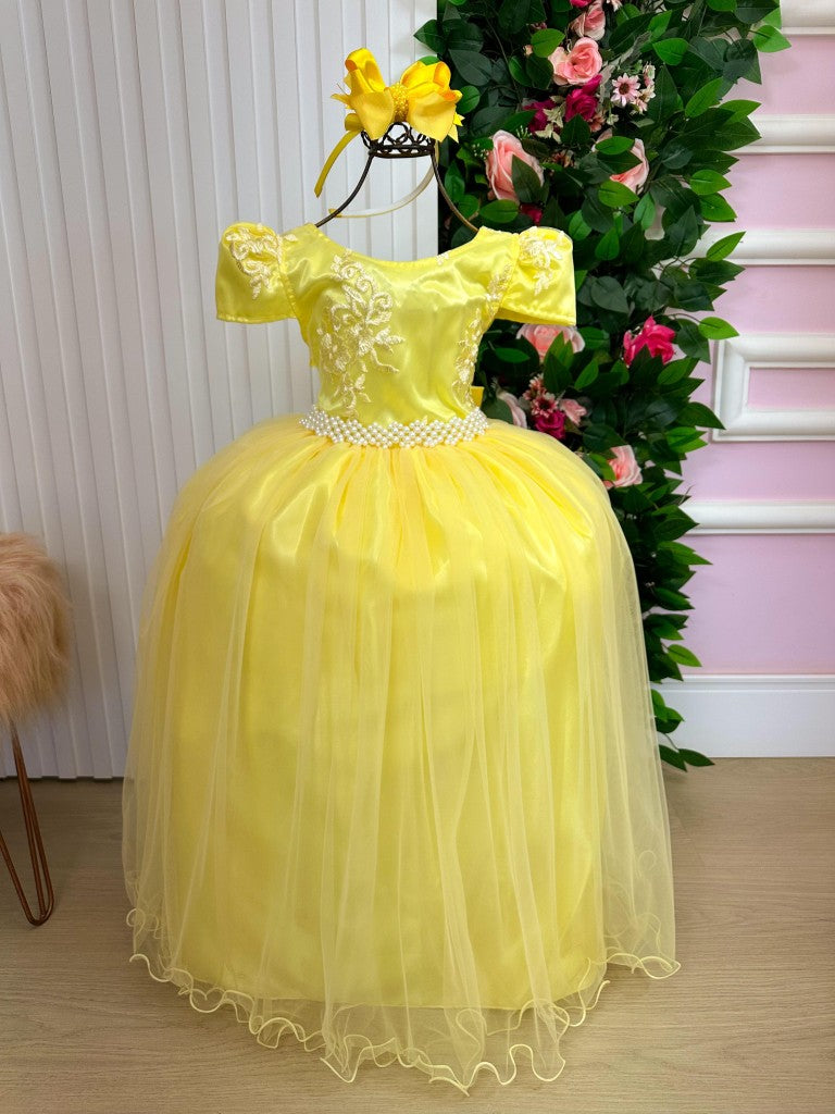 Vestido Enjoy Longo Jaqueline Amarelo - Leveza e Elegância para Meninas | Bebeloo Kids