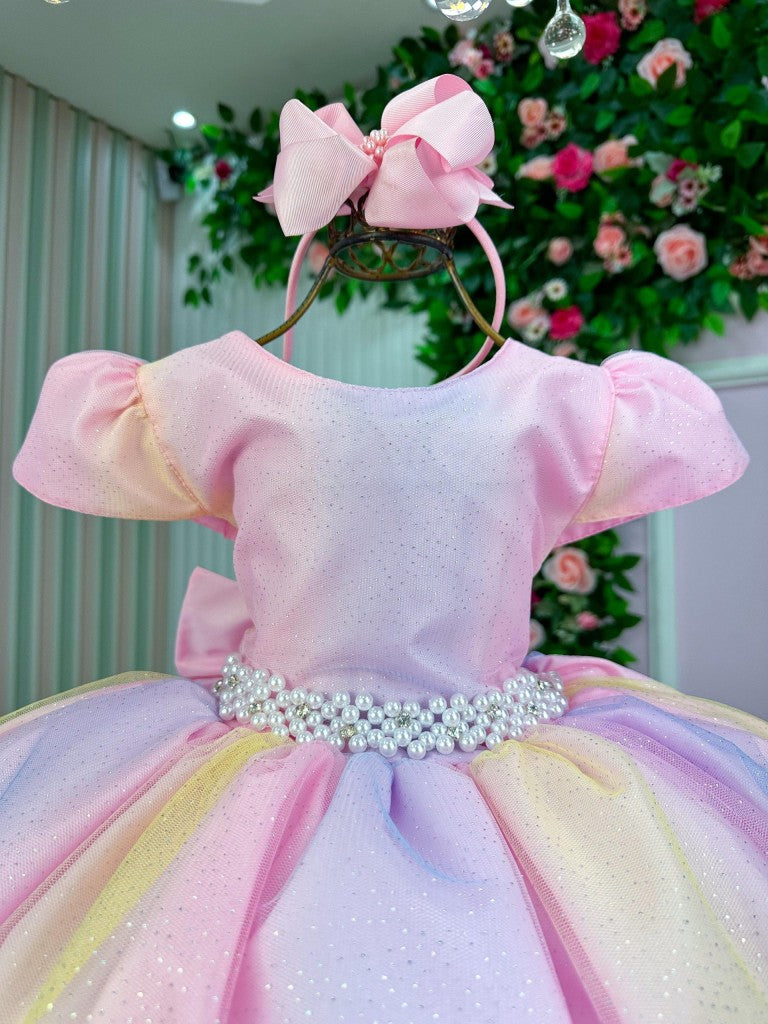 Vestido Infantil Marie Arco Iris Melissa- Candy Colorido - Leveza e Elegância para Meninas | Bebeloo Kids