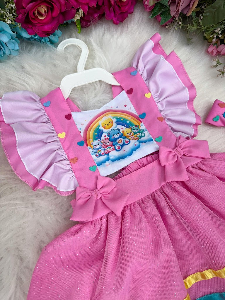 Romper/Vestido Princesa Tematico Ursinhos Carinhosos - Leveza e Elegância para Meninas | Bebeloo Kids