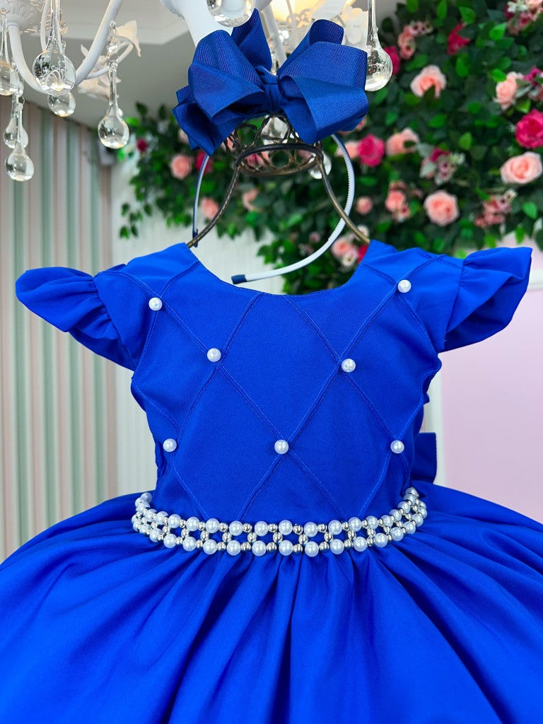 Vestido Ysa Kids Francine Azul Royal - Leveza e Elegância para Meninas | Bebeloo Kids