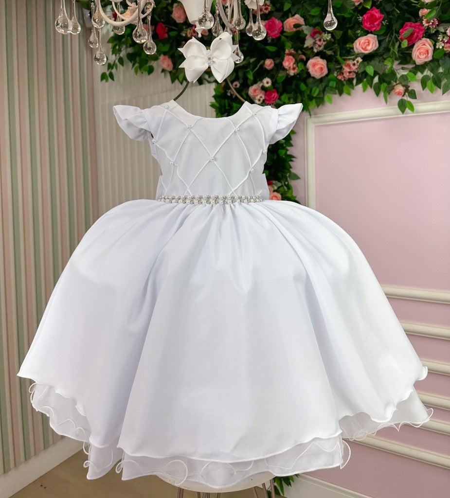 Vestido Ysa Kids Francine Branco - Leveza e Elegância para Meninas | Bebeloo Kids