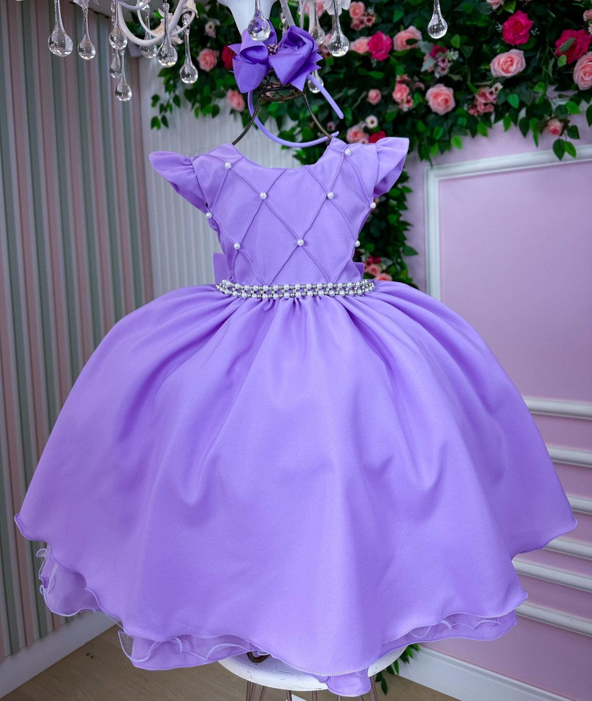 Vestido Ysa Kids Francine Lilas - Leveza e Elegância para Meninas | Bebeloo Kids